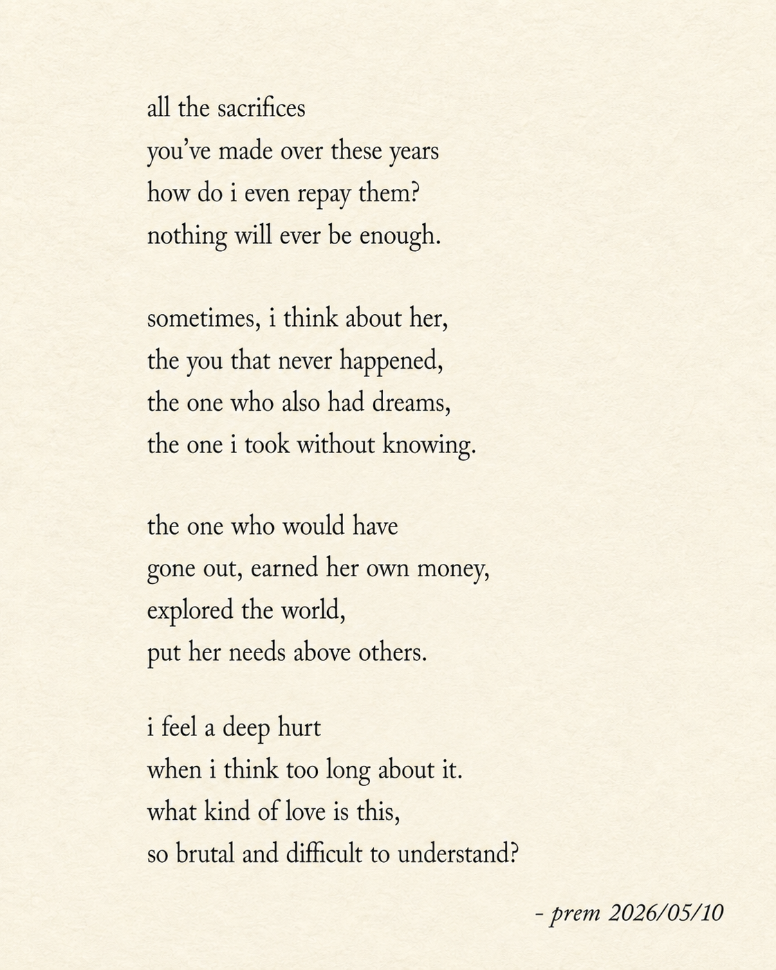 The You That Never Happened
